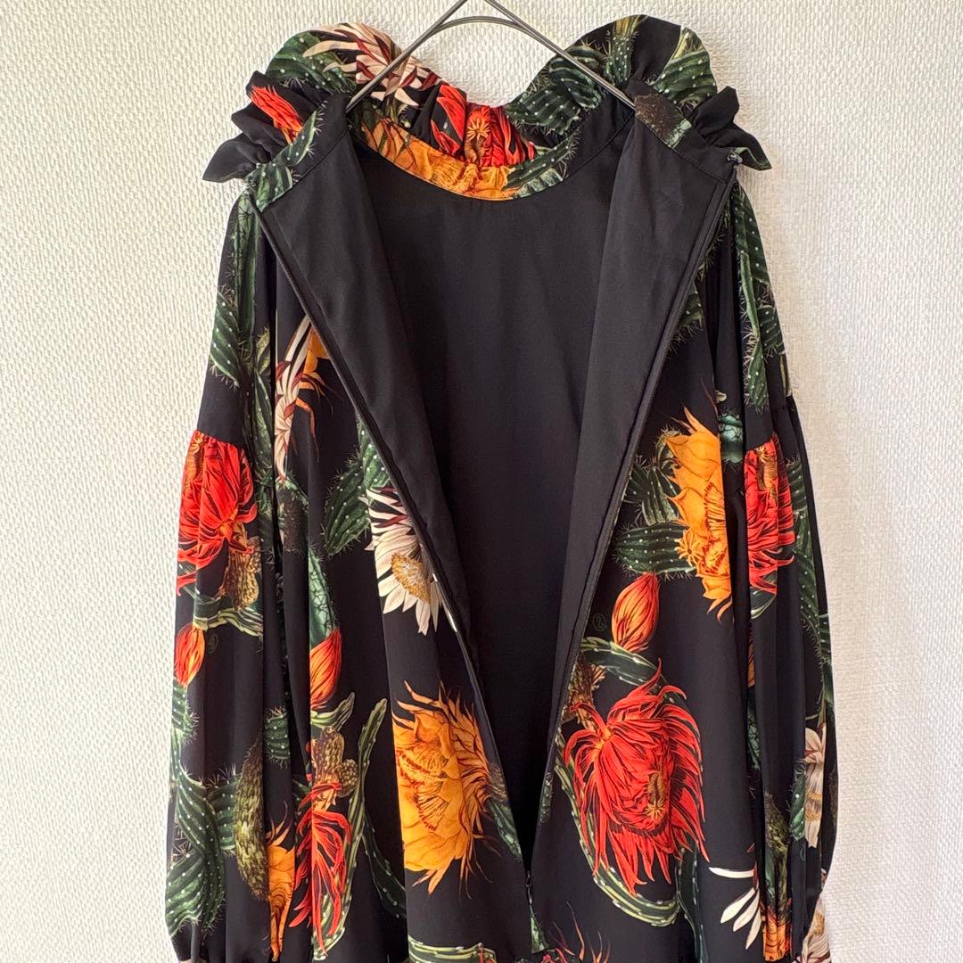 &ellecy　ボタニカル柄　ワンピース M　アンドエルシー