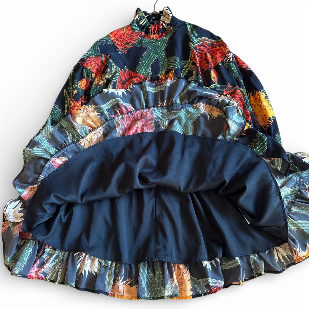&ellecy　ボタニカル柄　ワンピース M　アンドエルシー