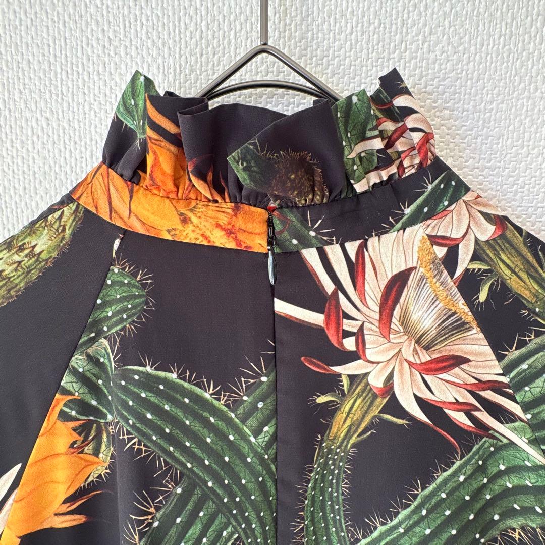 &ellecy　ボタニカル柄　ワンピース M　アンドエルシー