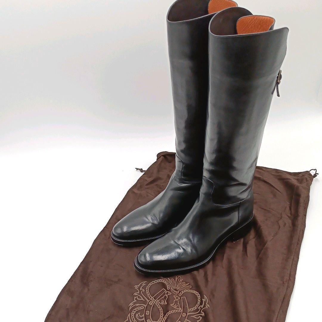 【美品】サルトル SARTORE クロスベルト ジョッキーブーツ 36.5 黒