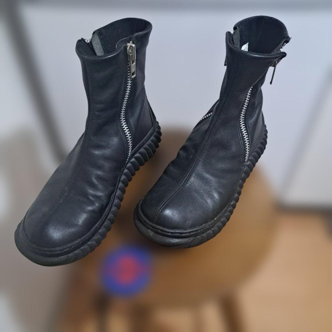 美品　no name　ダブルジップ　ブーツ　37　ブラック