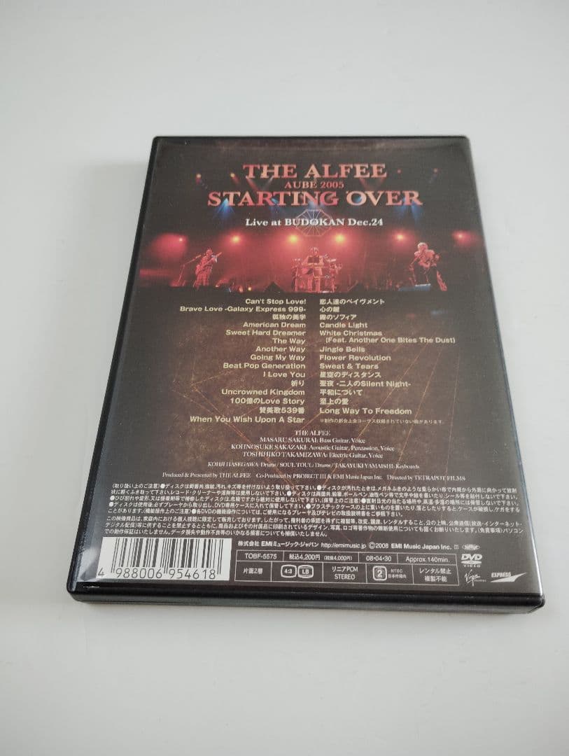 THE ALFEE 2005 STARTING OVER DVD　アルフィー