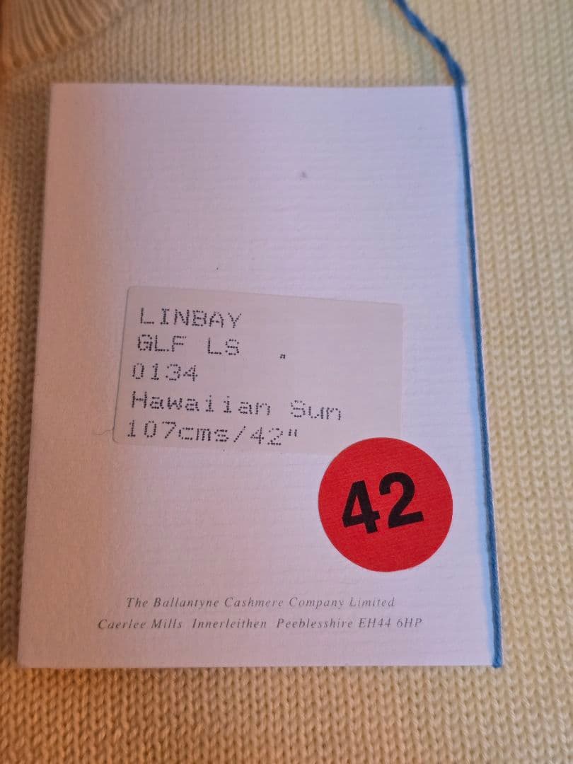 #1876 BALLANTYNE 長袖カーディガン 42インチ