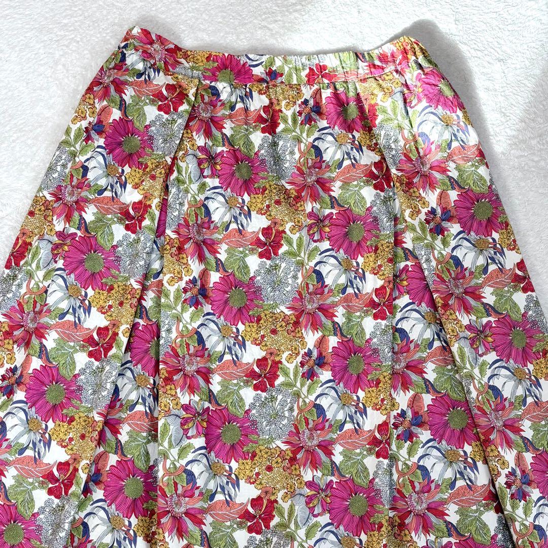 【美品✨】かぐれ kagure リバティプリント ロングスカート 総柄 花柄