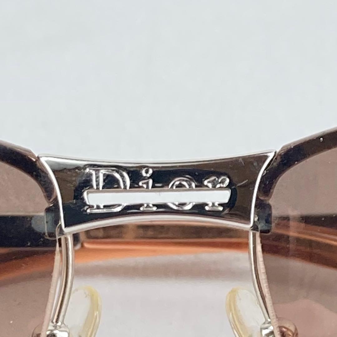 【美品】Christian Dior サングラス　リムレス　ブラウン ケース付き