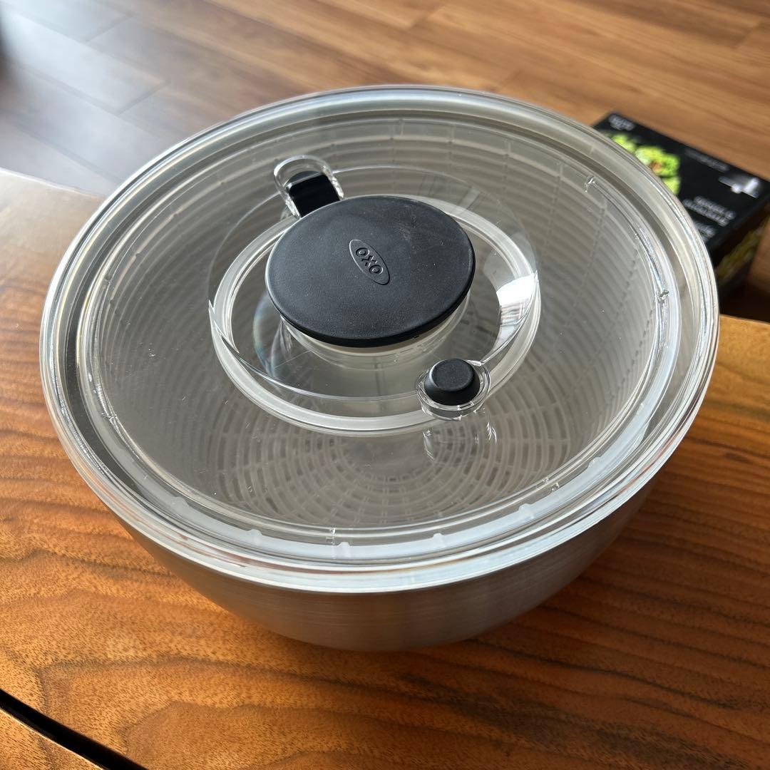 【新品未開封】OXO オクソー サラダスピナー 野菜水切り器 ステンレス