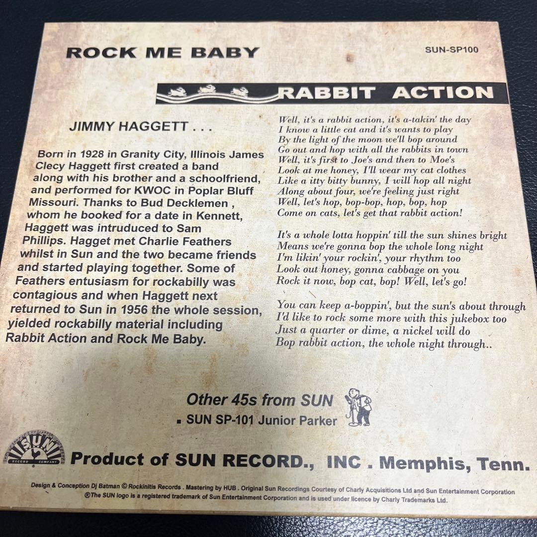 JIMMY HAGGETT ROCK ME BABY SUN ロカビリー　限定物