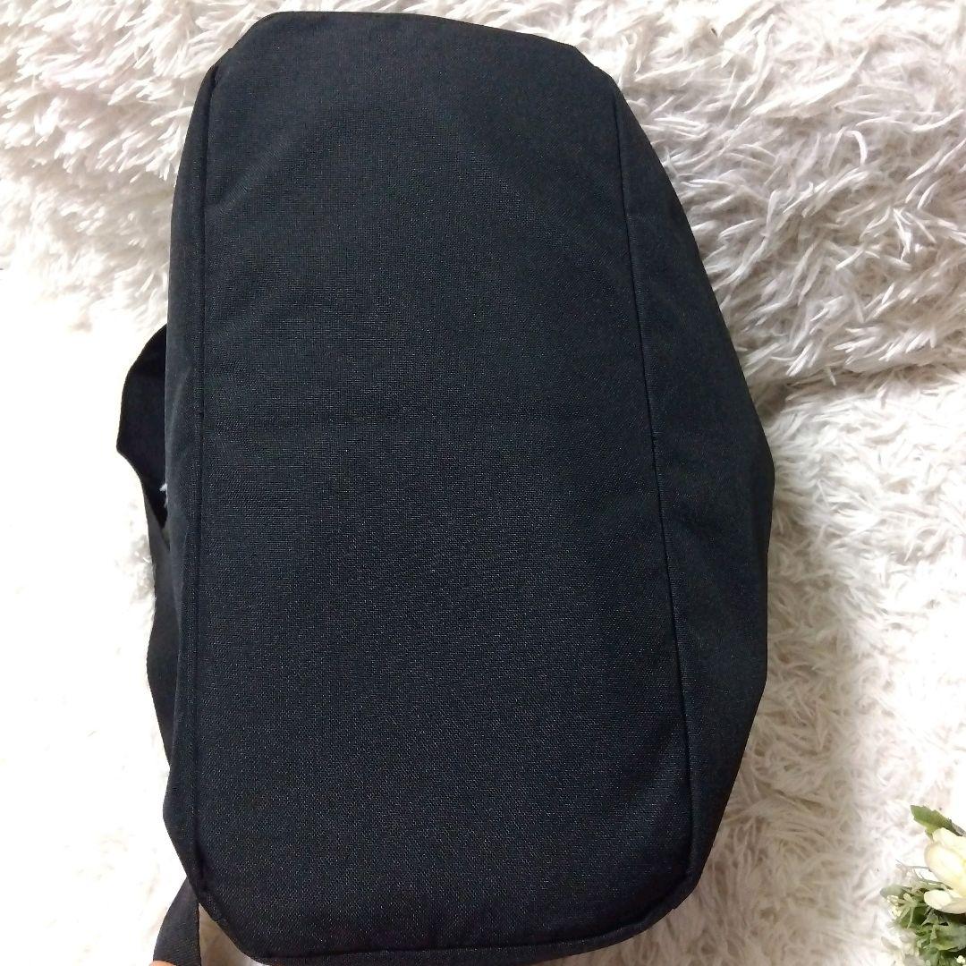 agnes b アニエスベー ボストンバッグ ロゴ刺繍 ナイロン 2way 黒