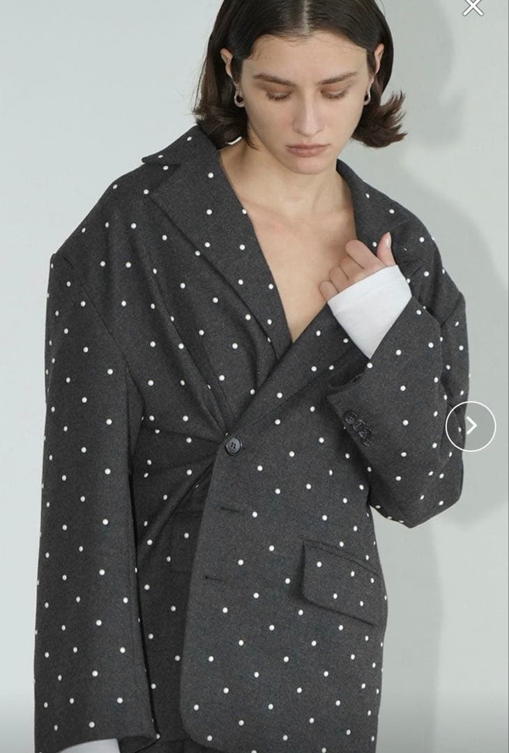 CLANE PEARL DOT JACKET サイズ1 グレー