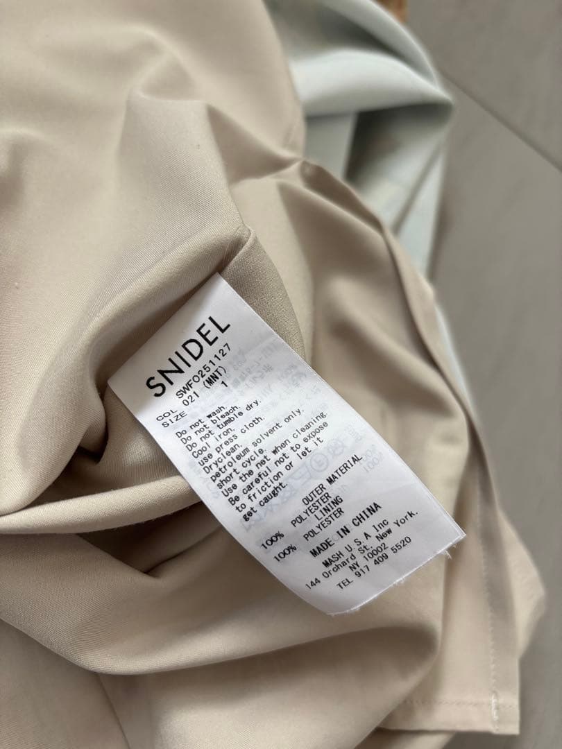SNIDEL ペイントフラワープリントワンピース　MINT