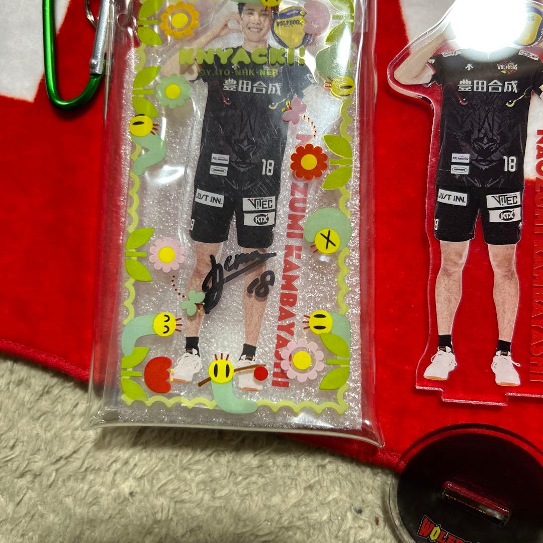 ウルフドックス名古屋 上林直澄 グッズセット 直筆サイン入りアクスタ