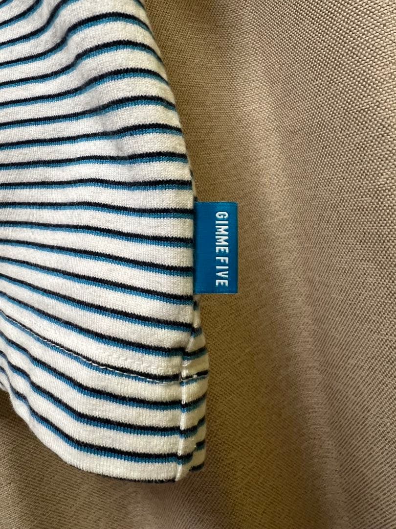 トップス everyone GIMME FIVE border T shirt
