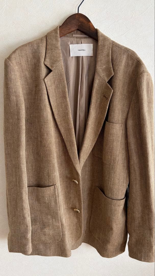 ジャケット・アウター TODAYFUL boyfriend linen jacket 38 BEIGE