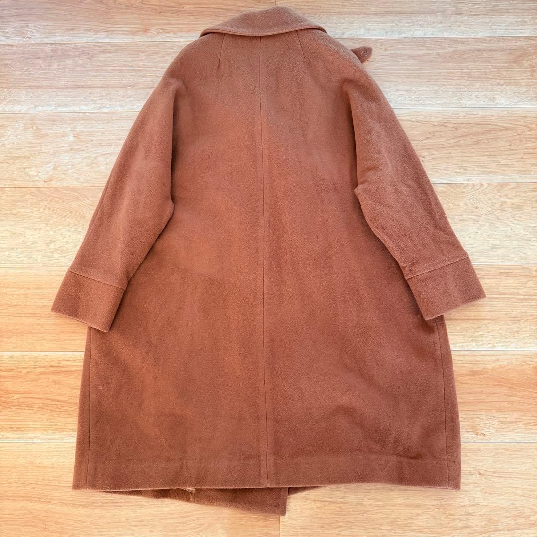 希少カラー✨ティッカ　テントコート　ダブル　ロングコート　キャメル　ウール