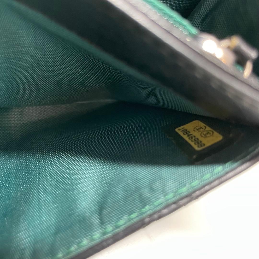 S*A様 CHANEL NY限定　マトラッセ 二つ折り財布 ブラック