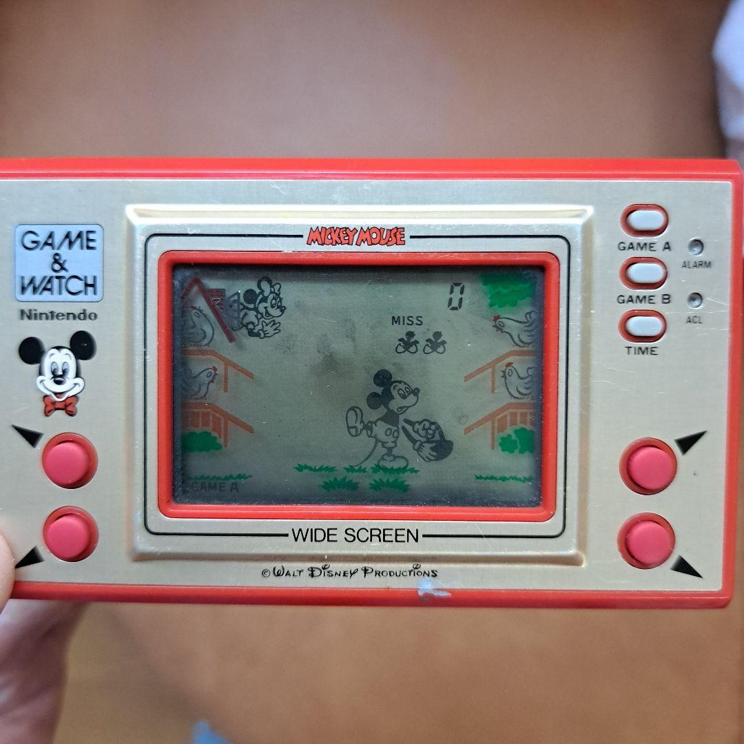 【動作確認済み】ミッキーマウス　任天堂　ゲームウォッチ 液漏れなし