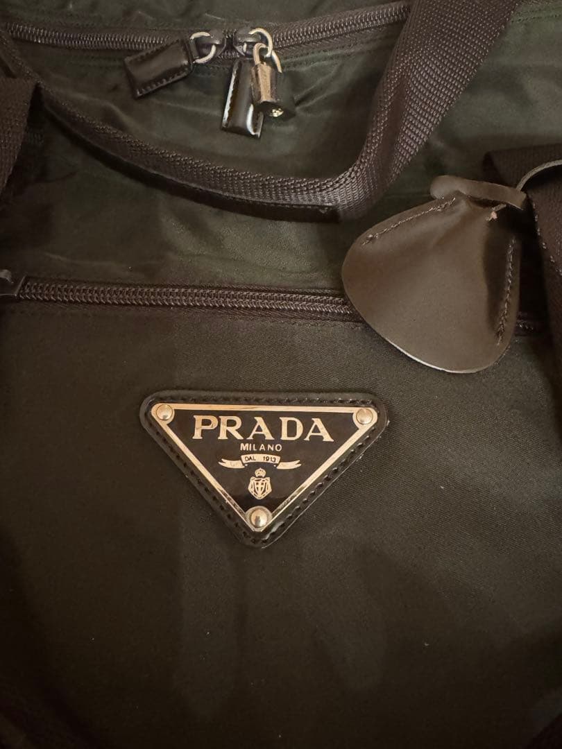 PRADA プラダ ボストンバッグ トラベルバッグ レザー盤三角ロゴ