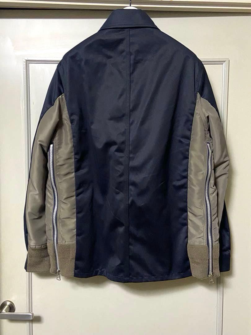 美品 sacai ドッキング ジャケット ブルゾン