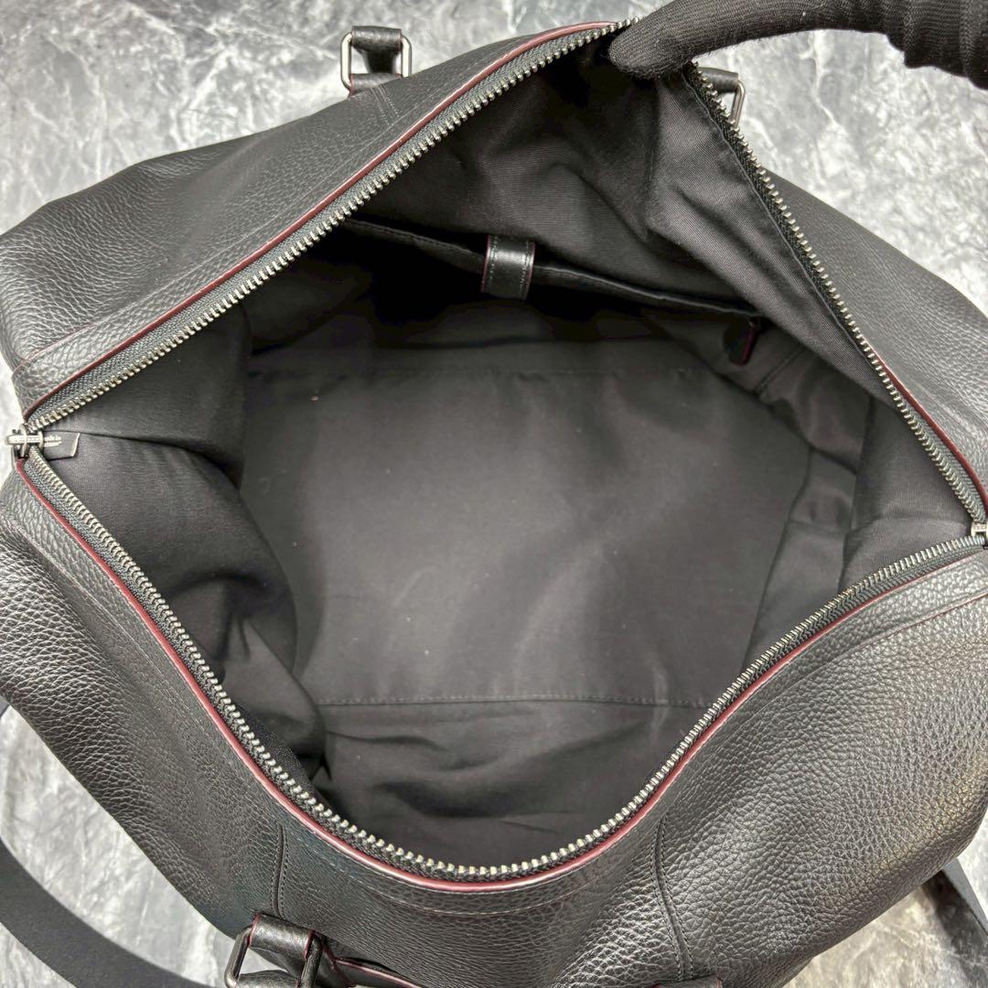 未使用級 COACH トレッカー ボストンバッグ 大容量 レザー ブラック