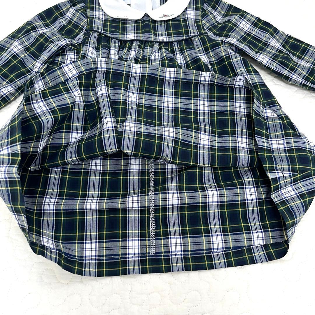 未使用新品　ファミリア　　チェック　ワンピース　　90
