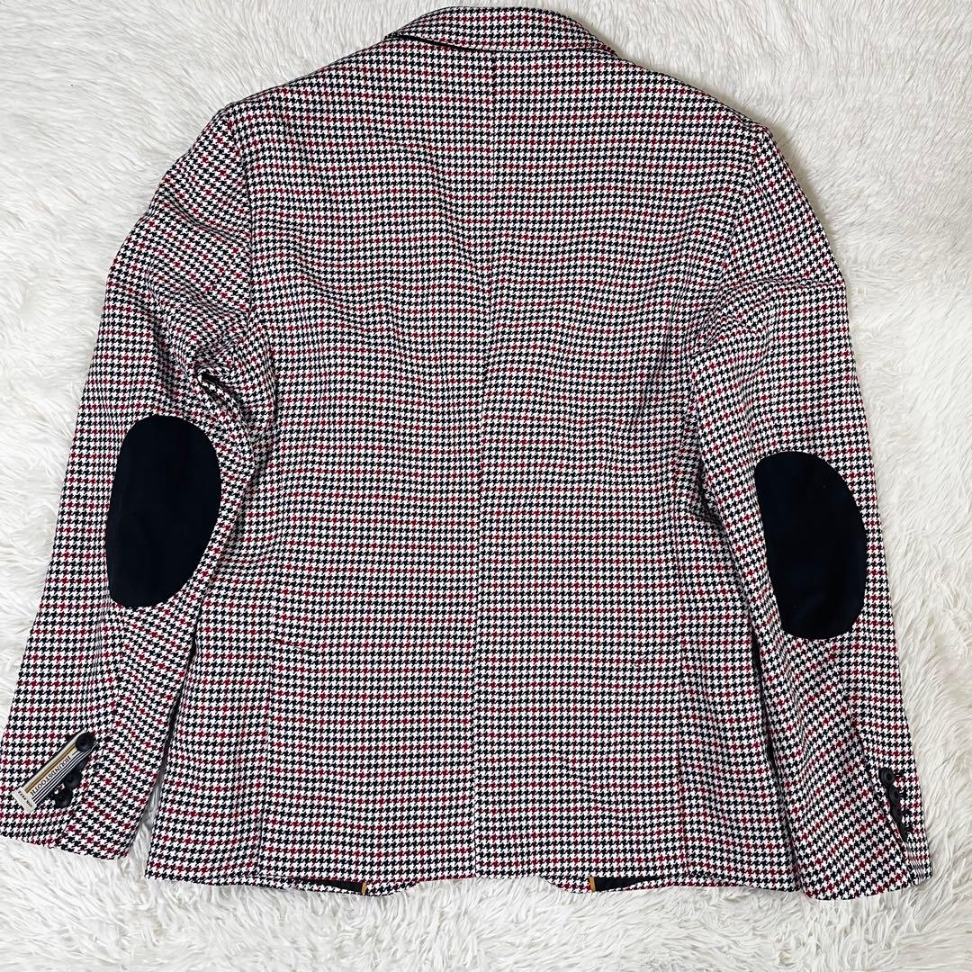 希少XL〜XXL ZARA 千鳥格子 エルボーパッチ テーラードジャケット 54