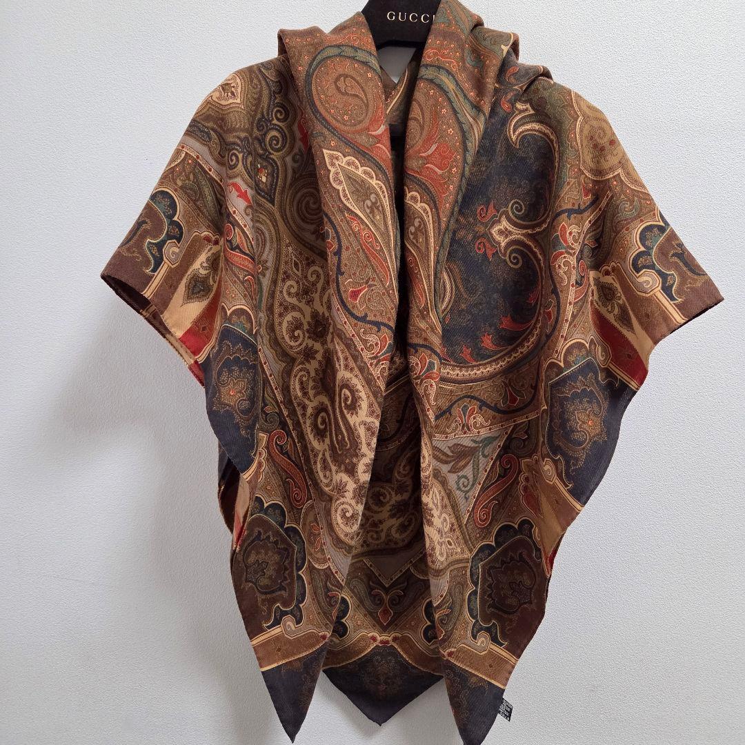 【ETRO】 エトロ ペイズリー柄 大判ストール ショール