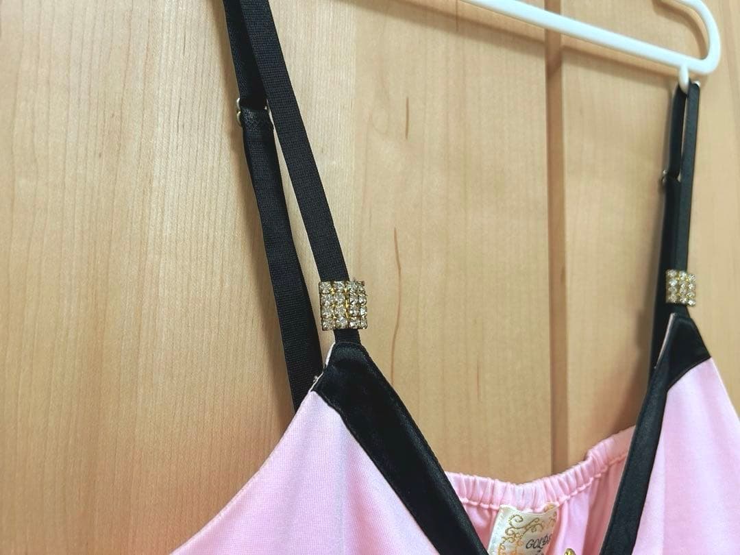 GOLDS♡ビジューバックル×チェーン付き♡キャミトップス／チュニック♡ピンクM