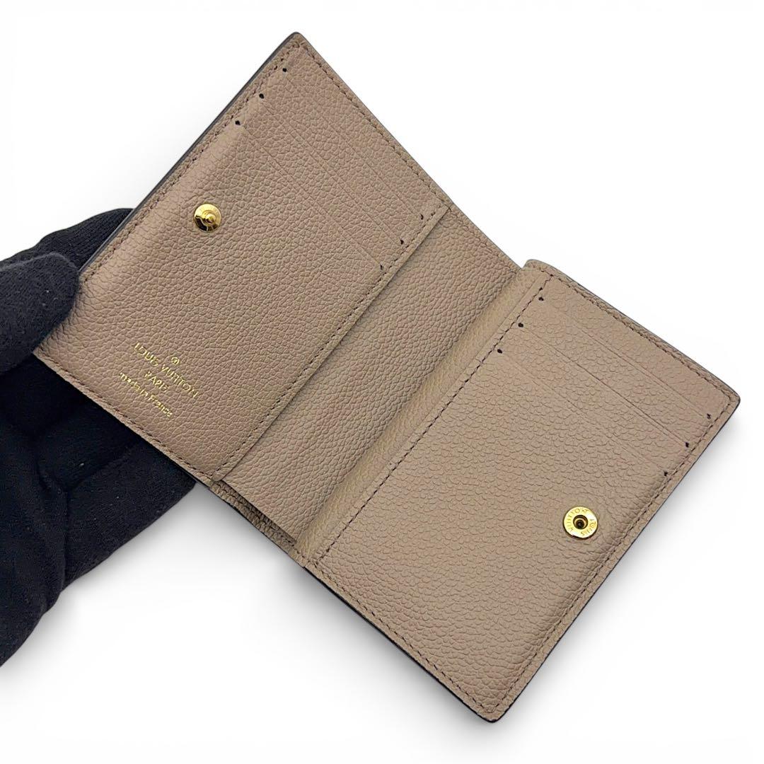 箱付き ルイヴィトン アンプラント ポルトフォイユ クレア ベージュ 折り財布