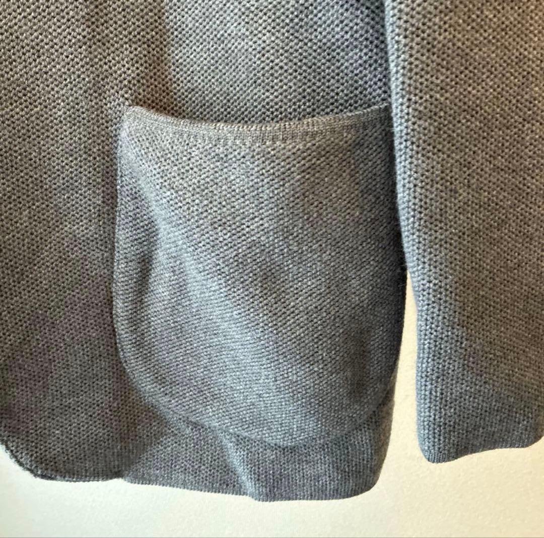 LARDINI グレー 2つボタン　ニットジャケット