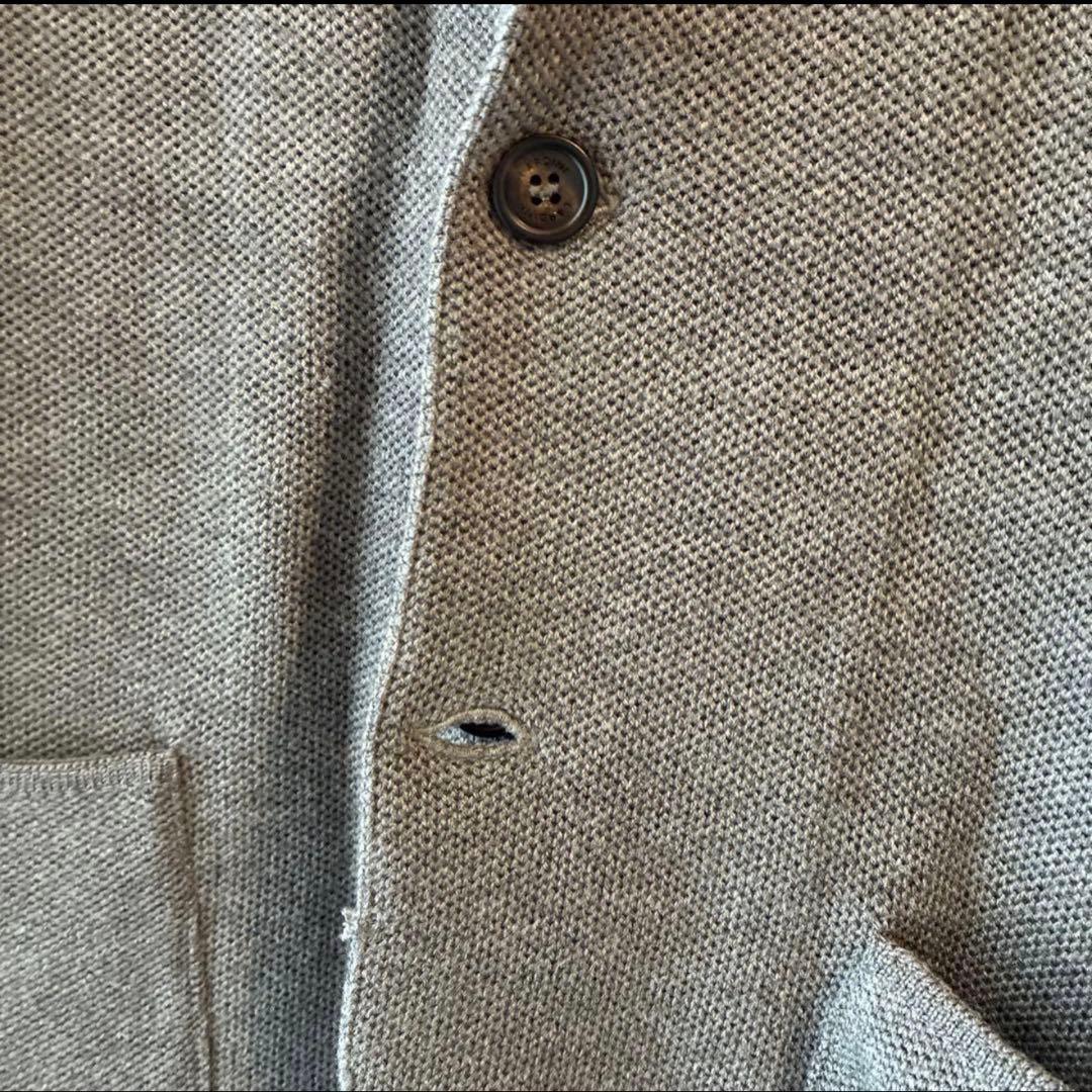 LARDINI グレー 2つボタン　ニットジャケット
