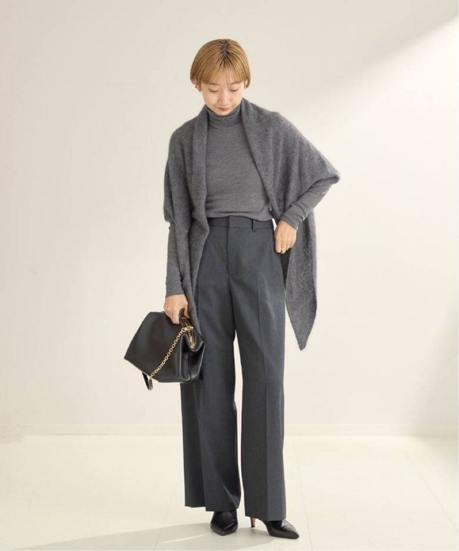 【美品】Plage グレー ファー マフラー スカーフ