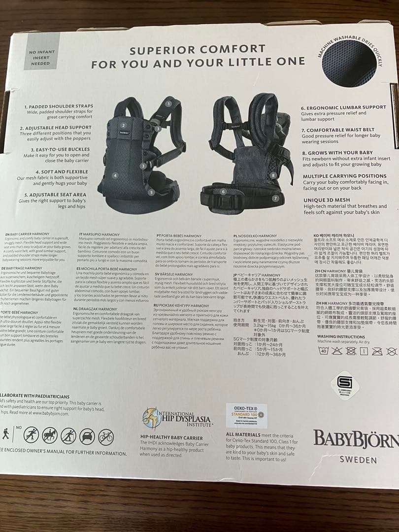 ベビービョルン ハーモニー BABYBJORN 抱っこ紐　アンスラサイト