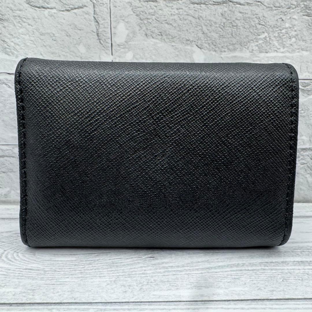 【美品】ヴィヴィアンウエストウッド 三つ折り財布 オーブ　レザー ブラック