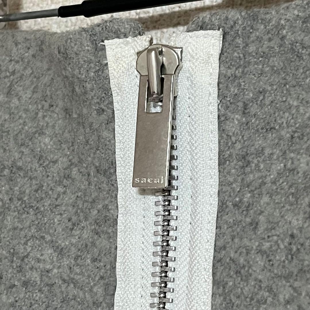 sacai 19AW メルトン ジップアップ タイトスカート 19-04715