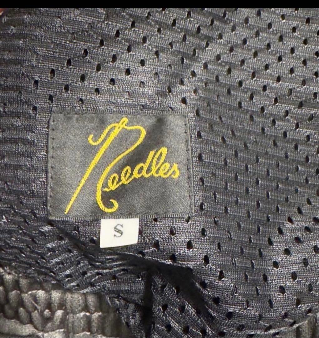 Needles 23SS別注トラックパンツナロー チャコールグレー×パープル