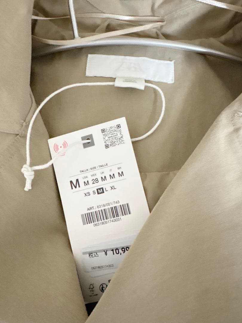 新品タグ付★ZARA ショートトレンチコート M