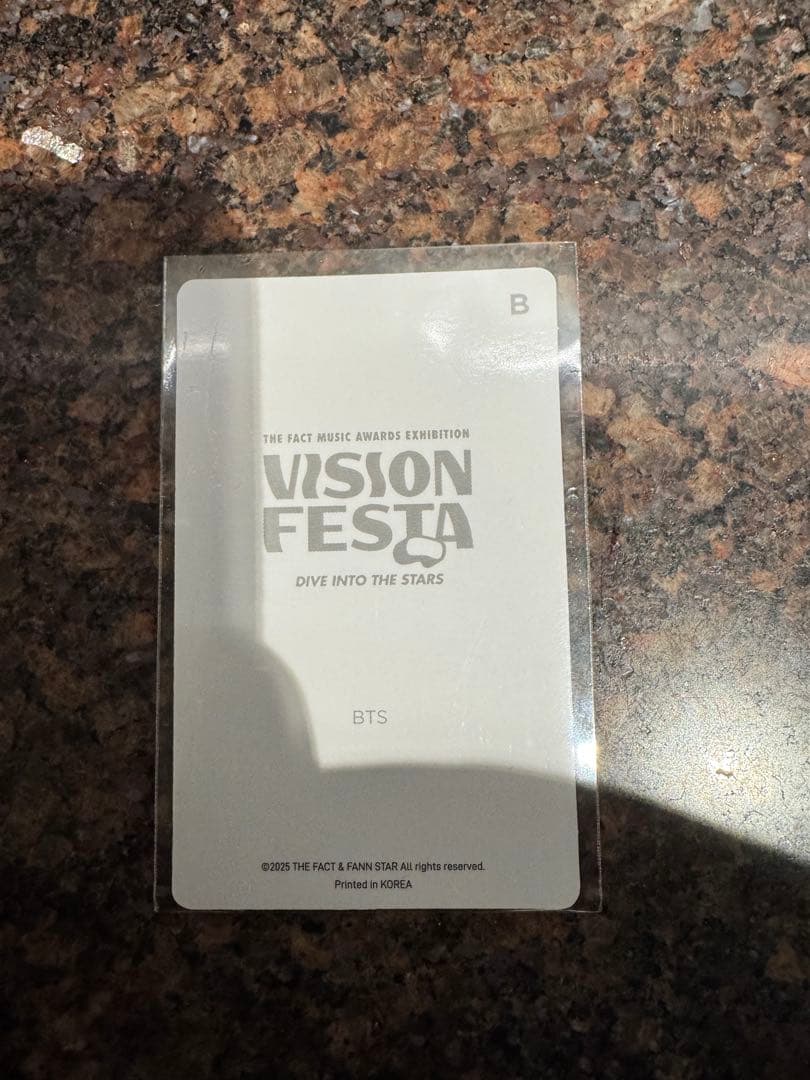 VISION FESTA BTS ジョングク JUNGKOOK 渋谷 入場特典