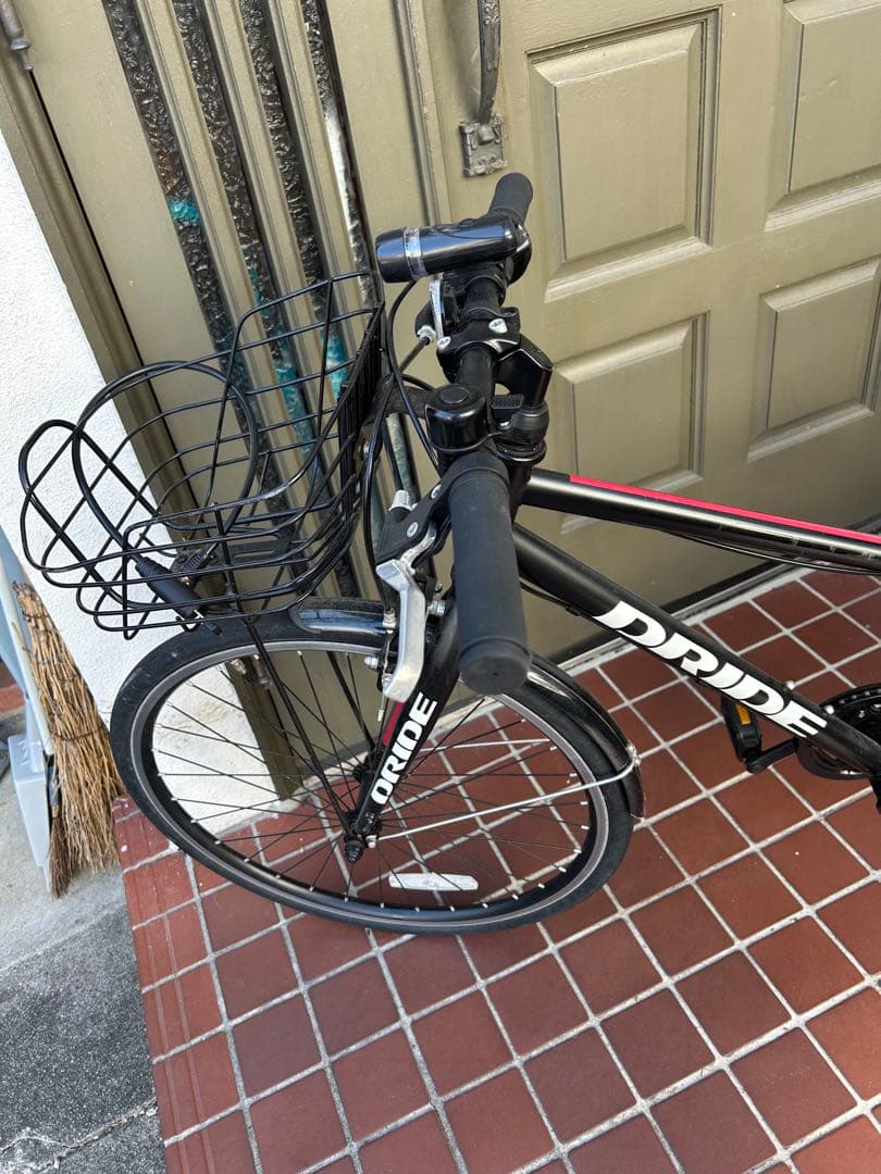 引取限定　PRIDE ジュニア自転車 黒 前カゴ付き