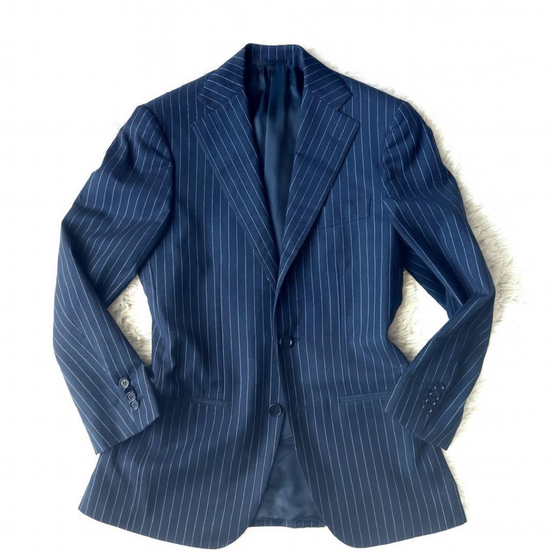 42 XS CARUSO ジャケット　E.THOMAS ネイビー 美品