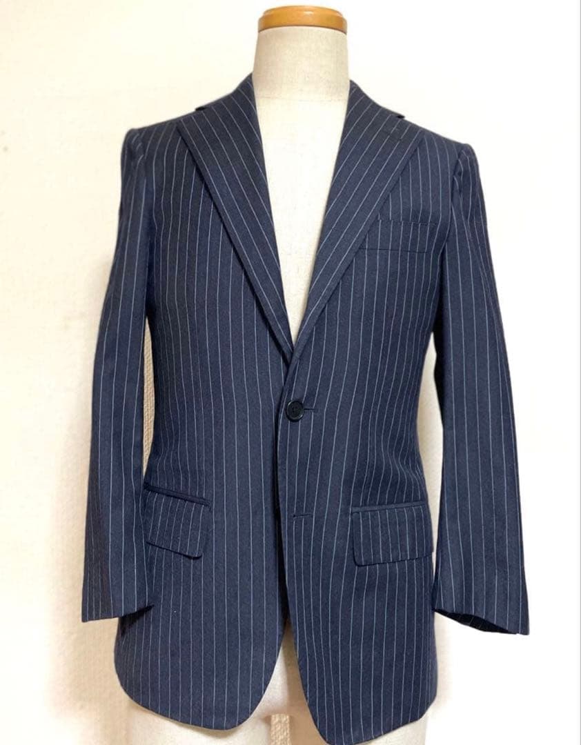 42 XS CARUSO ジャケット　E.THOMAS ネイビー 美品