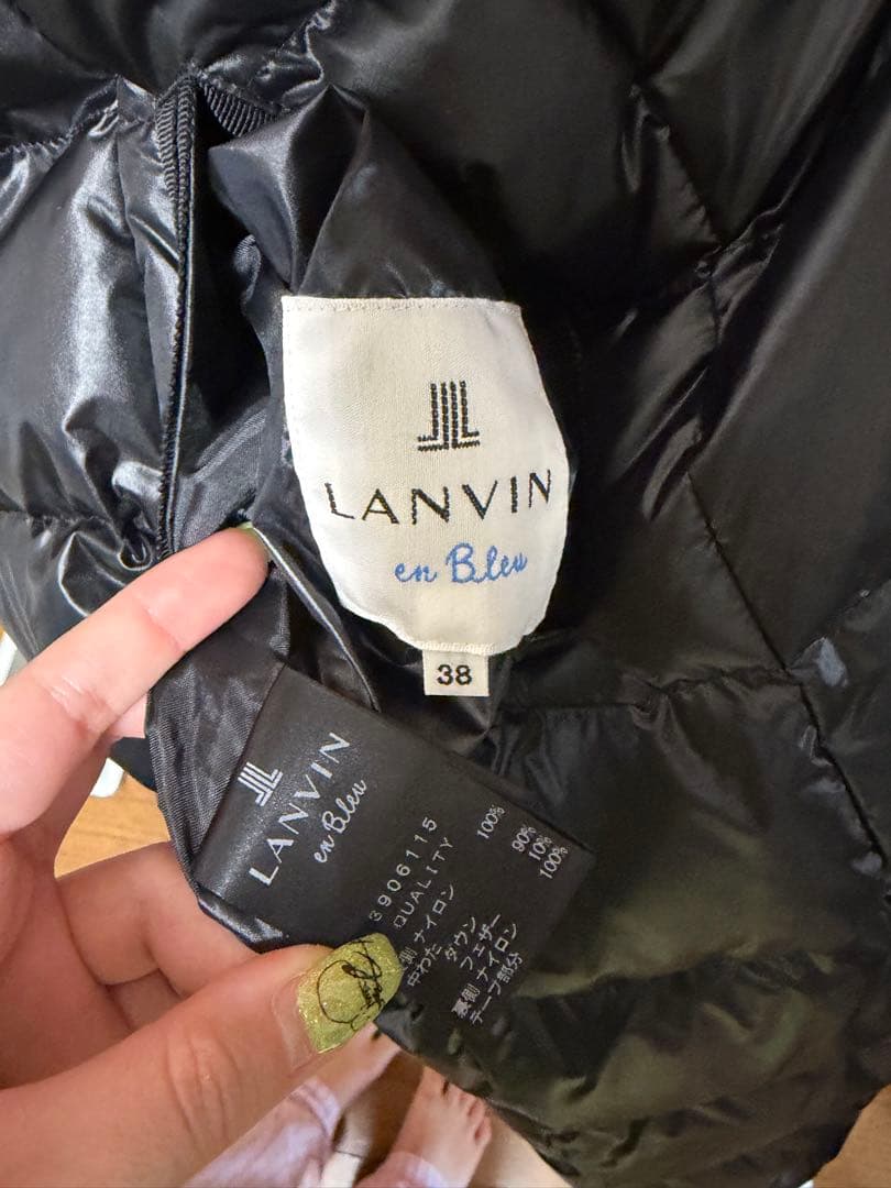 LANVIN ロングコート リバーシブル ブラック カーキ