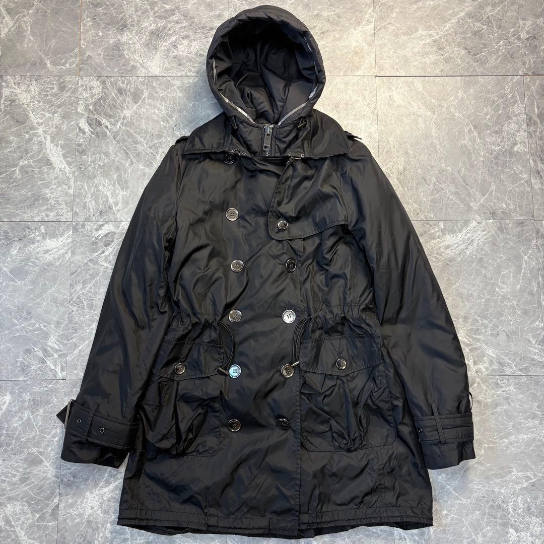 バーバリーロンドン♡2way ロングコート ライナー付　ノバチェック 黒 38