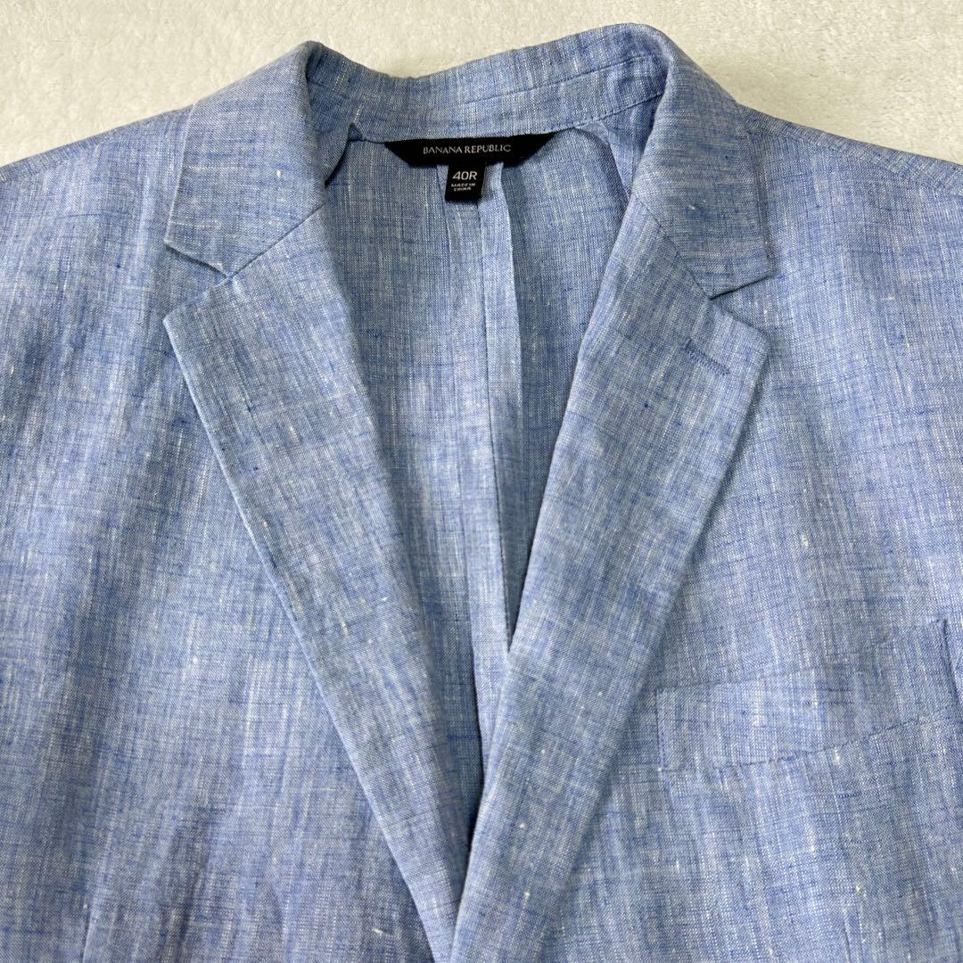 美品 定価5.5万 バナナリパブリック リネン100% サマージャケット 40