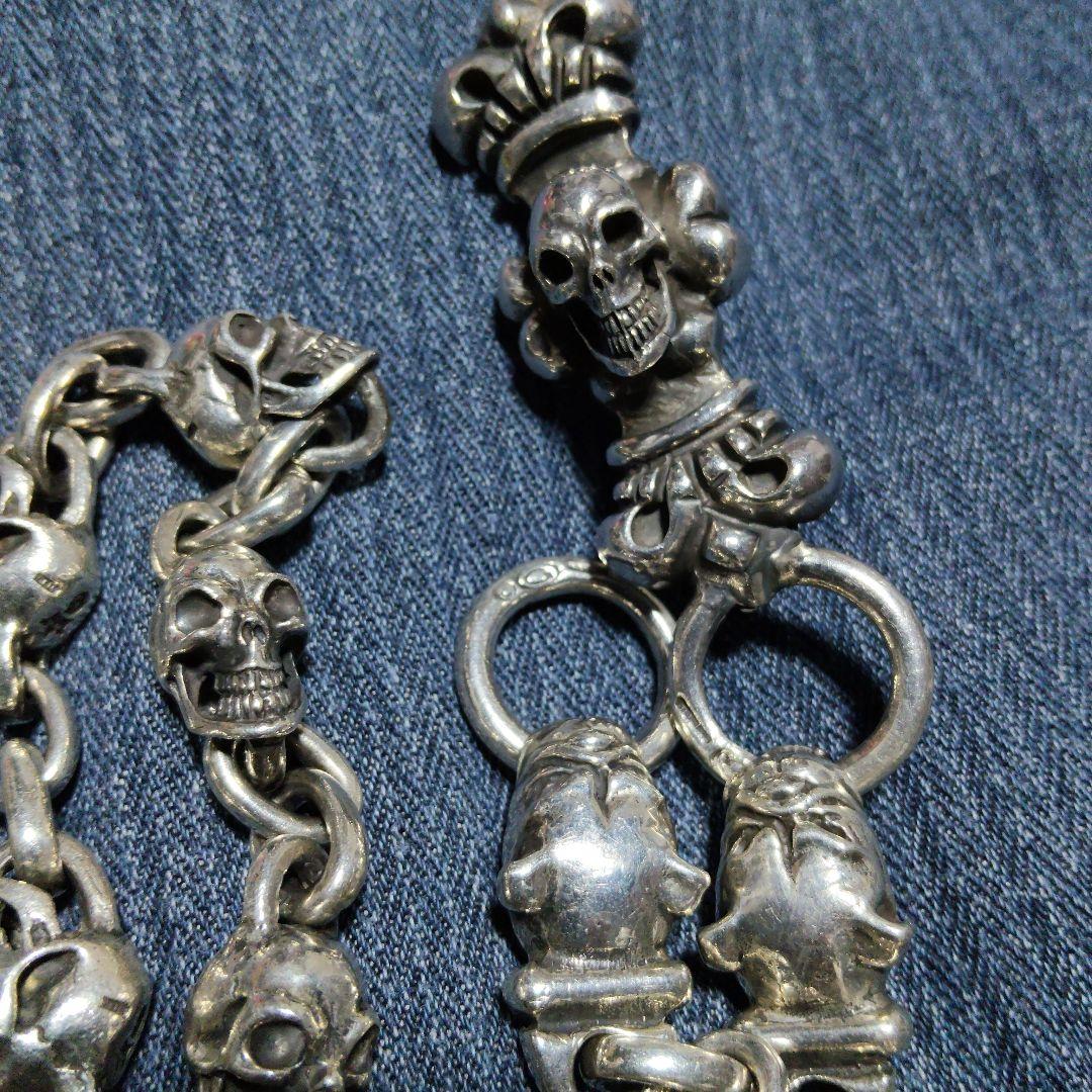 シルバー925　STERLING　スカルウォレットチェーン