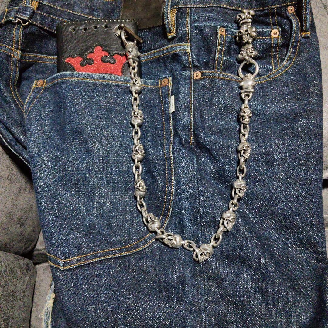シルバー925　STERLING　スカルウォレットチェーン