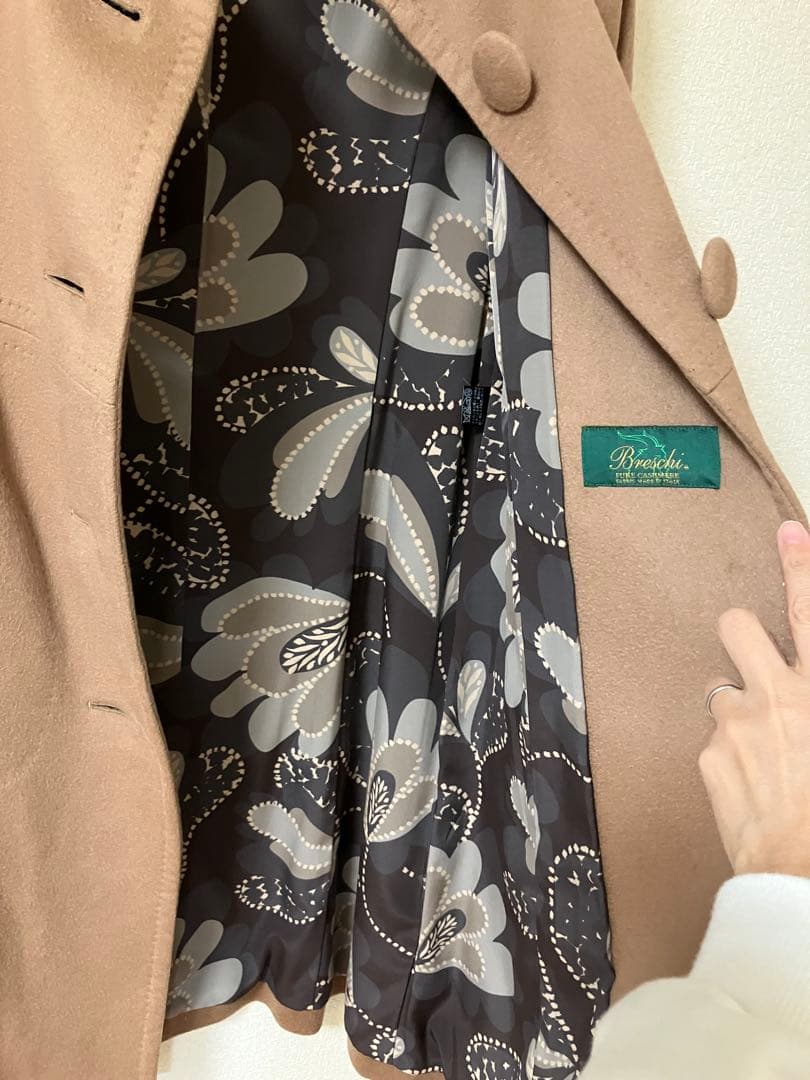 超美品　LOUNIE カシミア100% ロングコート　イタリア製　38 茶色