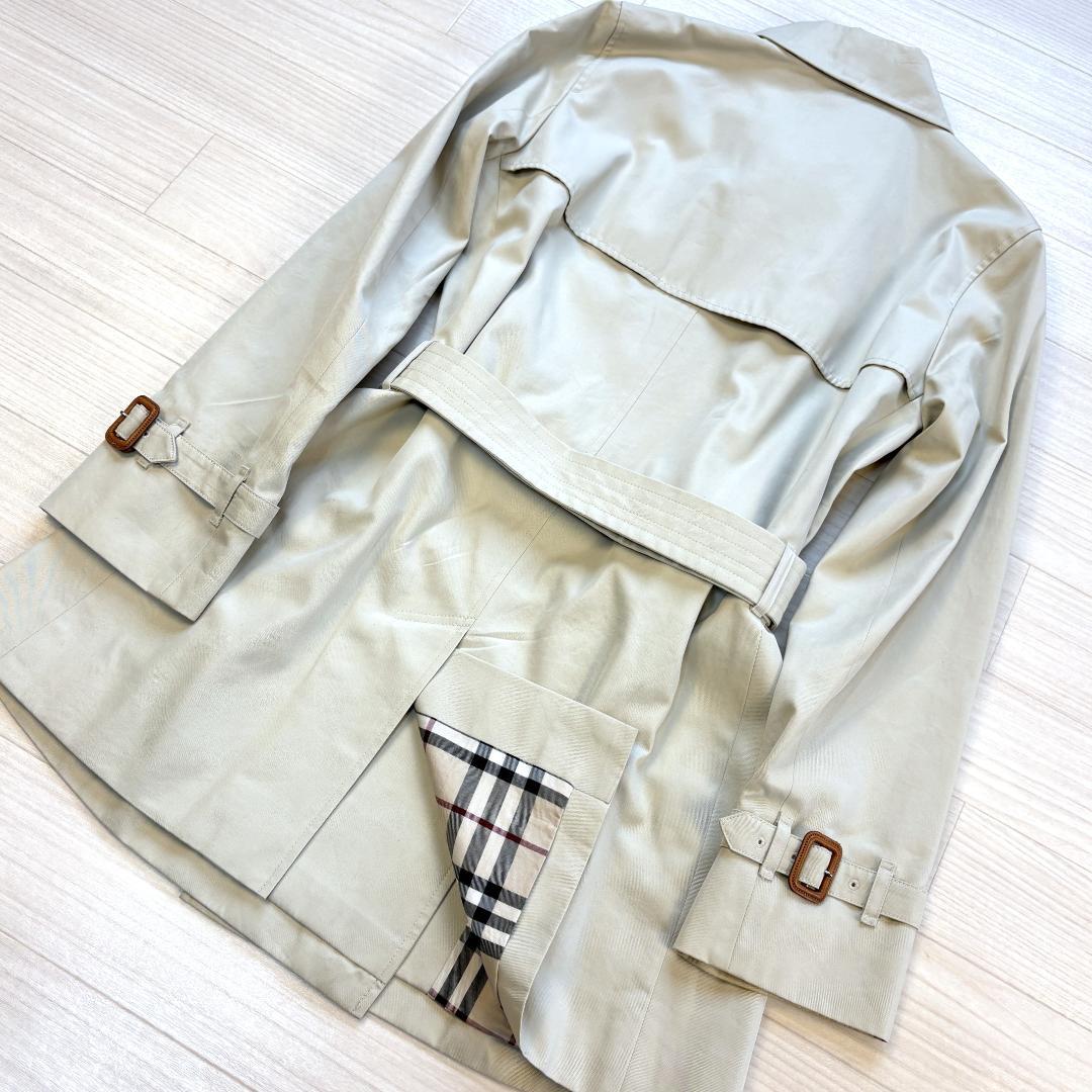 【極美品】バーバリーロンドン　ノバチェックライニングショートトレンチコート４０L