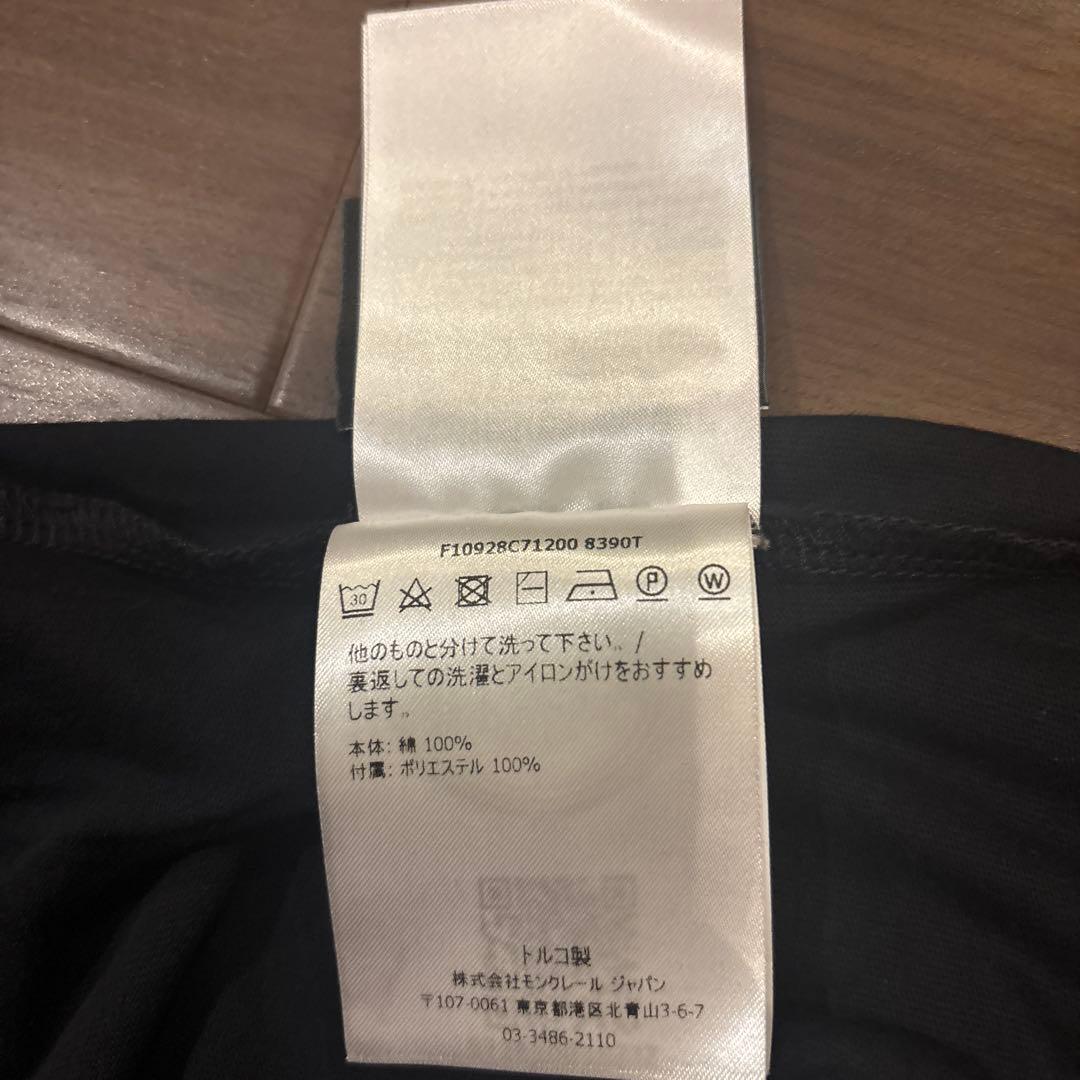 MONCLER ブラック メンズTシャツ　Lサイズ