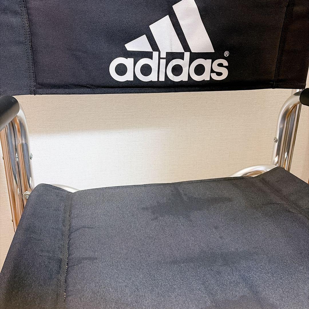 【希少】90s adidas 折りたたみチェア 黒 シルバー ディレクターチェア