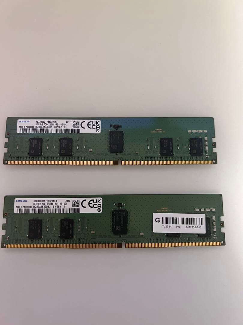 Samsung製 DDR4 8G×2 3200